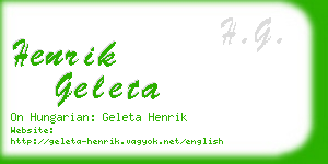 henrik geleta business card